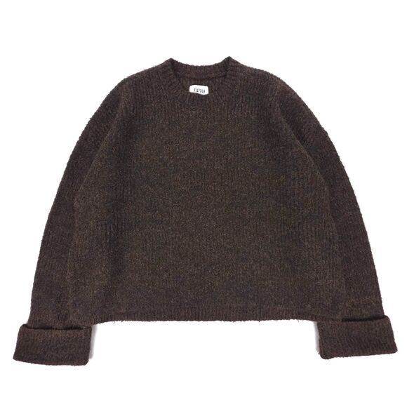 pistola Sweaters - NEW Pistola Wool Mohair Zane Crew Sweater Chocolate Brown Minimal Boho Lagenlook